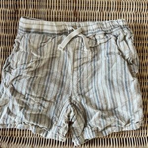 Rylee + cru boys striped linen shorts size 6-7